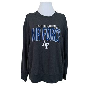 Old Varsity Brand OVB Fighting Falcons Air Force AF Gray L/S Sweatshirt